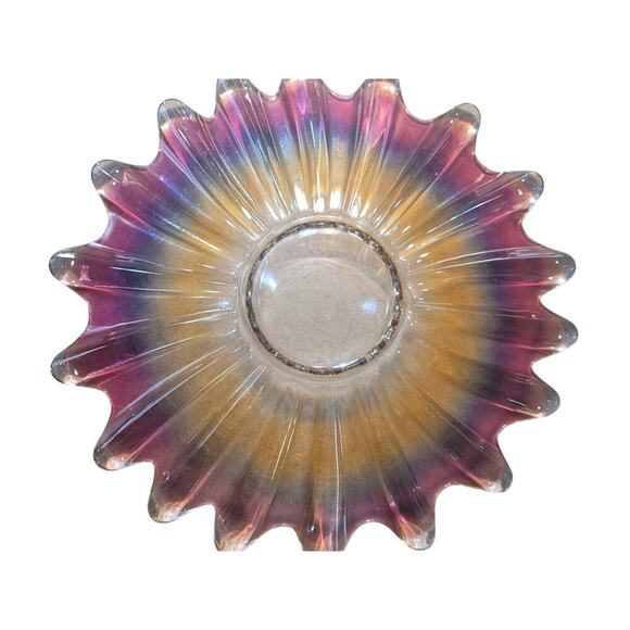 Sunflower Glass Platter Petal Edges 11"Diameter 1.15lbs - Picture 3 of 3